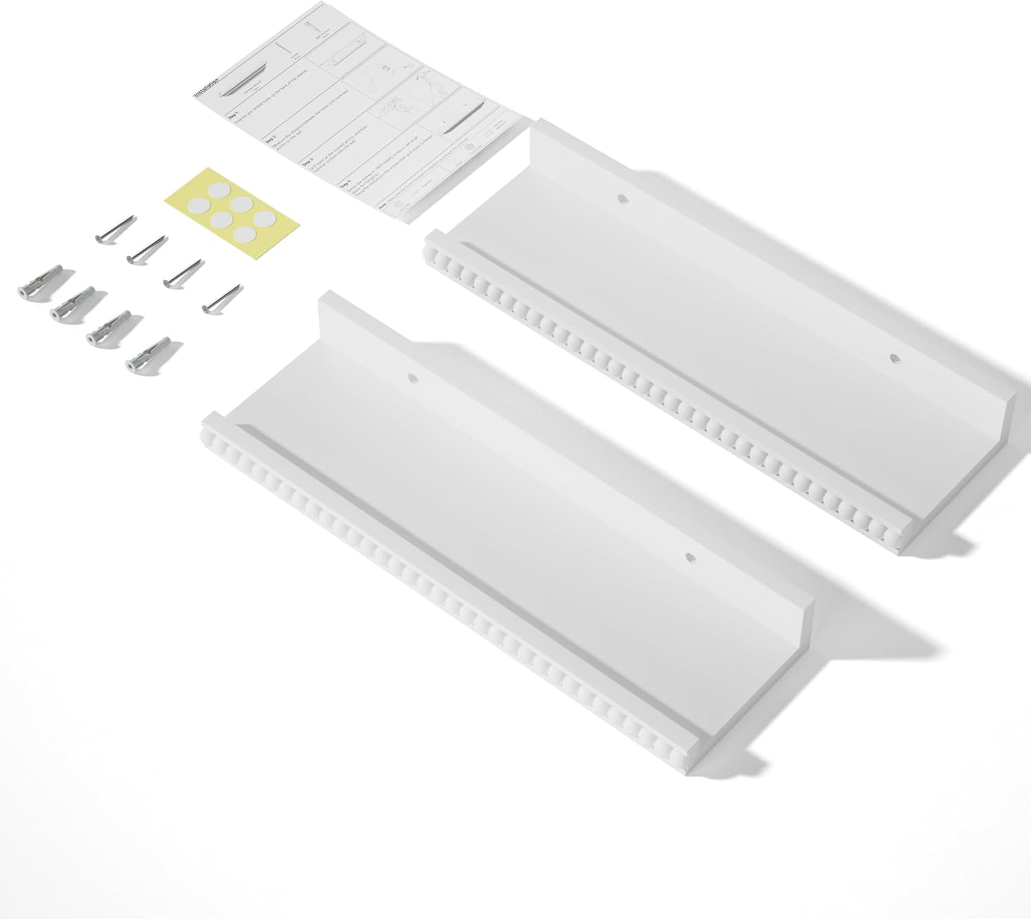 Alsonerbay Modern Floating Shelves Set of 2 with White Finish
