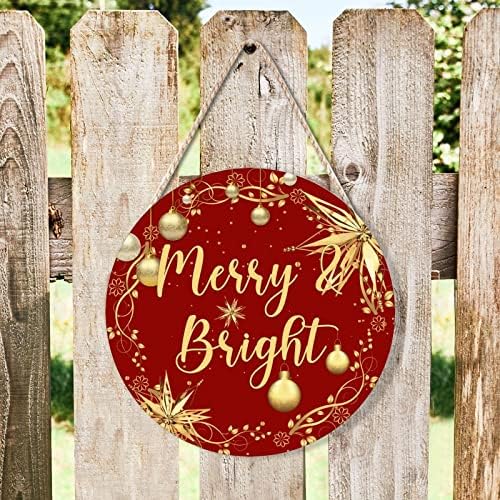 Farmhouse Door Hanger Christmas Gold Wreath Decoration