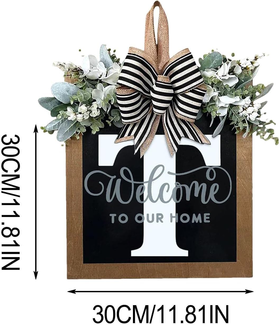 YICORIP Last Name Wreath Front Door Decoration
