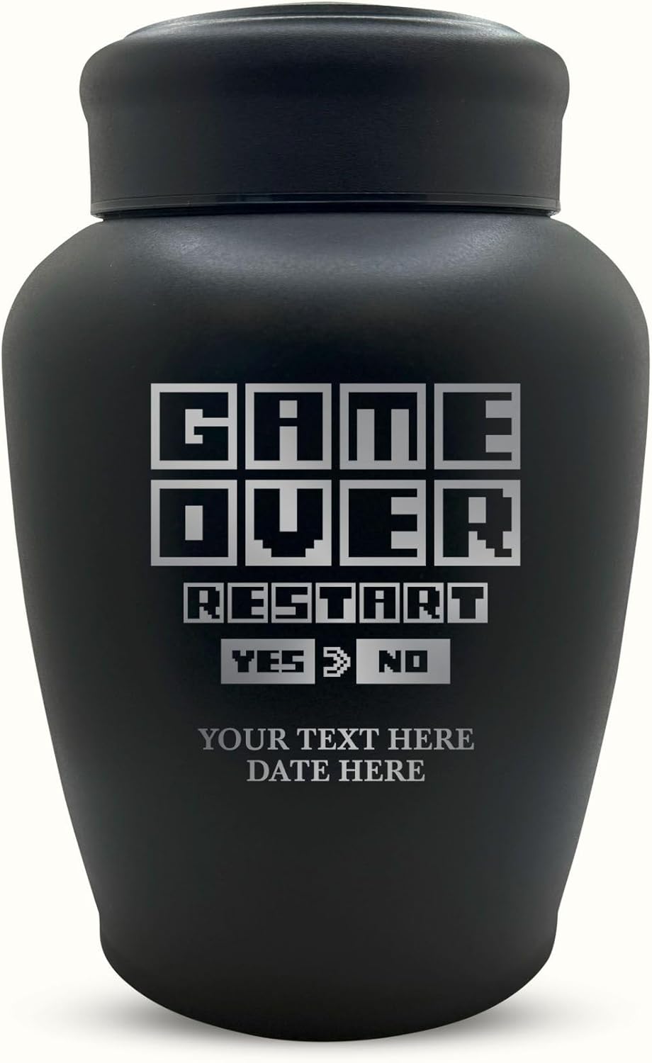 Personalized Gaming Cremation Urn with Name and Funny Design