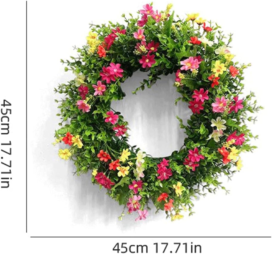Welcome Wreath Front Door 18x18 Inch Decor Hanger