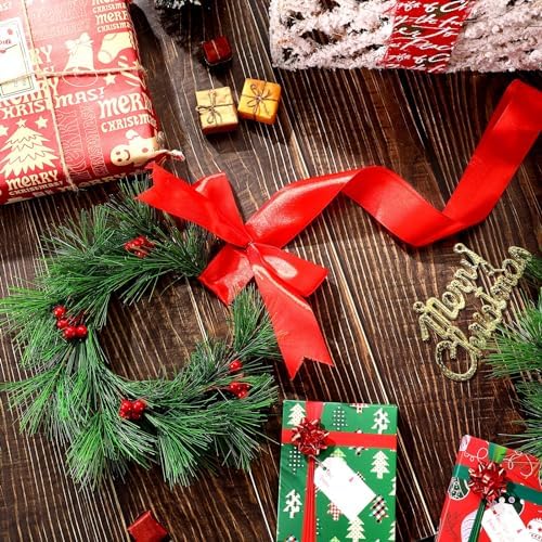 Lyrow 24 Pcs 6 Inch Christmas Wreath Set