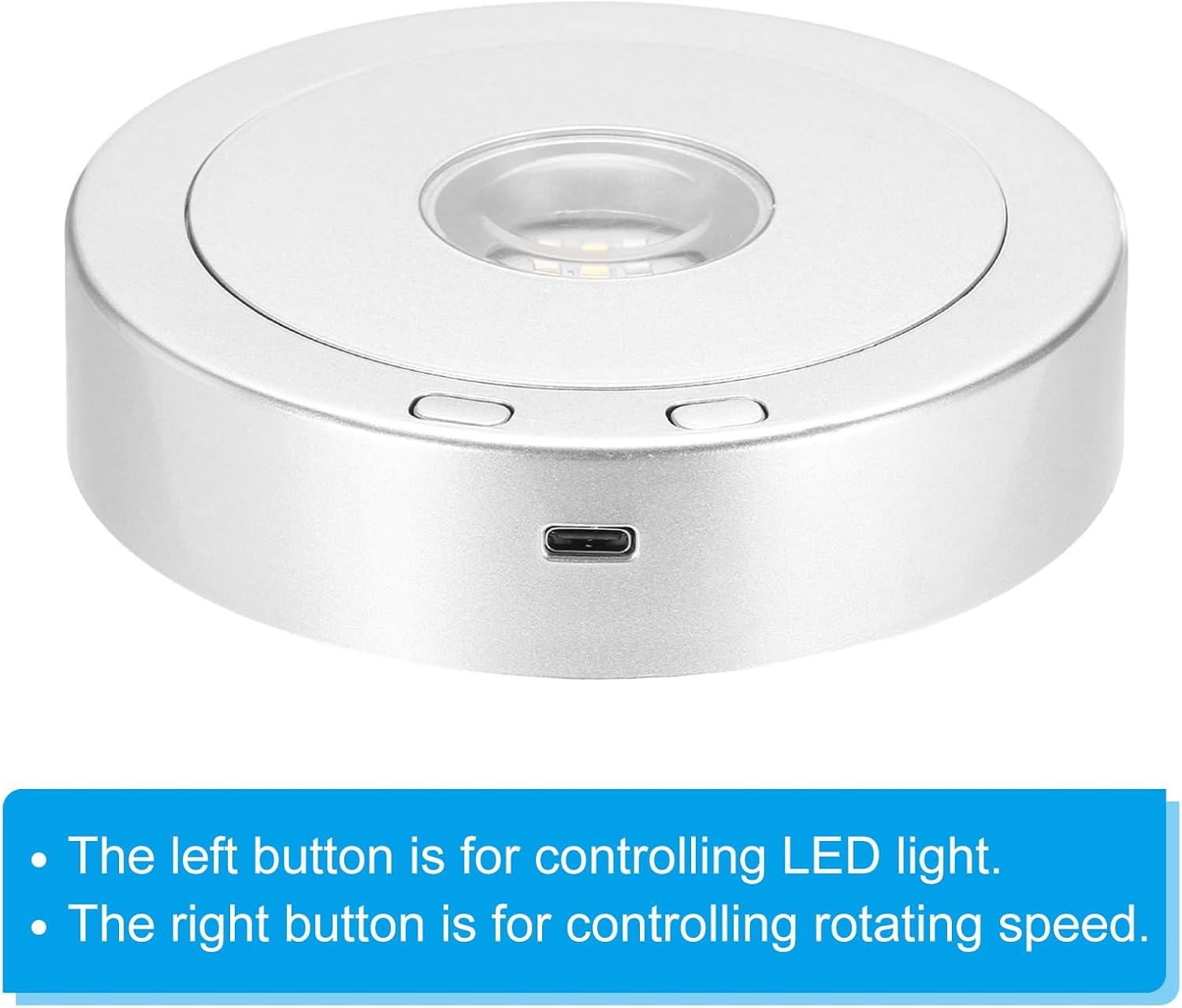 PATIKIL 45 x 35 Rotating Display Stand with LED Light