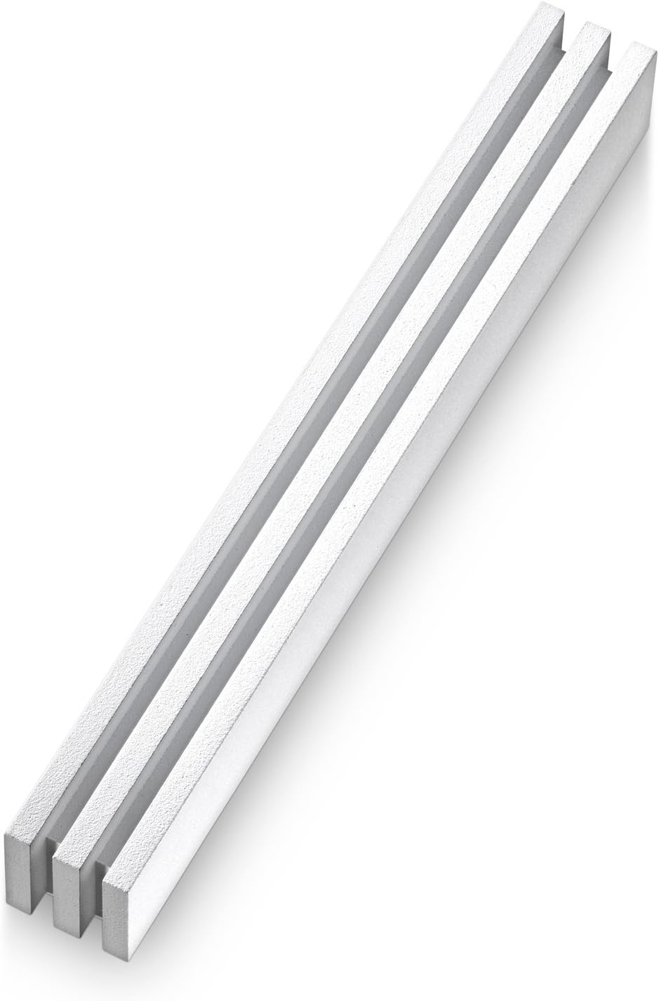 Adi Sidler Mezuzah Case Vertical Laser Cut Brushed Aluminum White 63