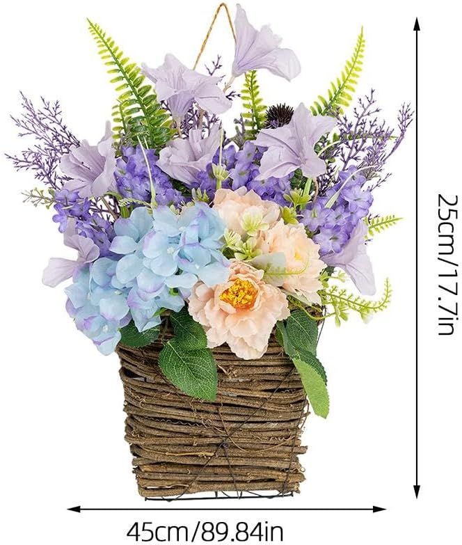 18 Inch Hydrangea Wreath Front Door Basket