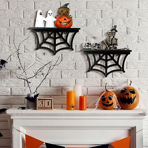 2 Pcs Halloween Spider Web Shelf Gothic Decor