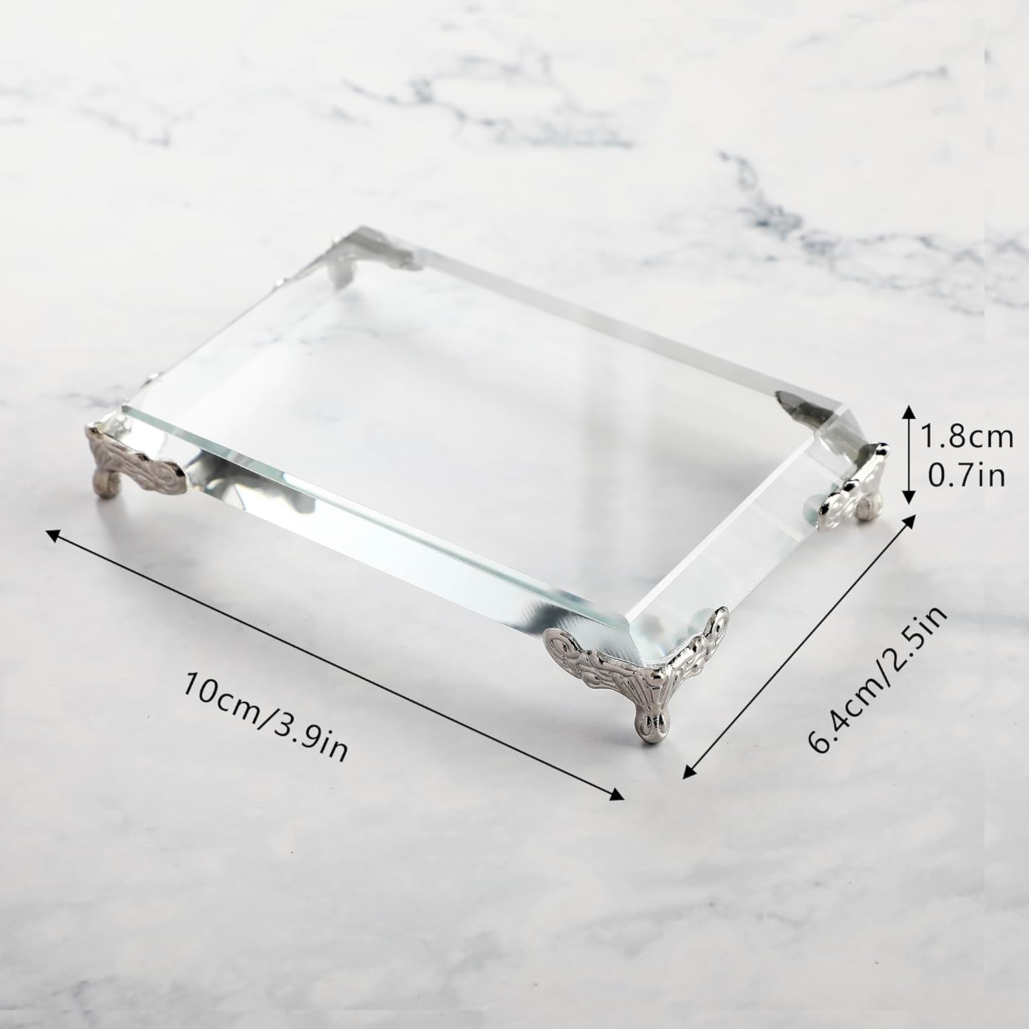 ZEERSHEE 4 Pack Crystal Display Bases for Jewelry and Collectibles