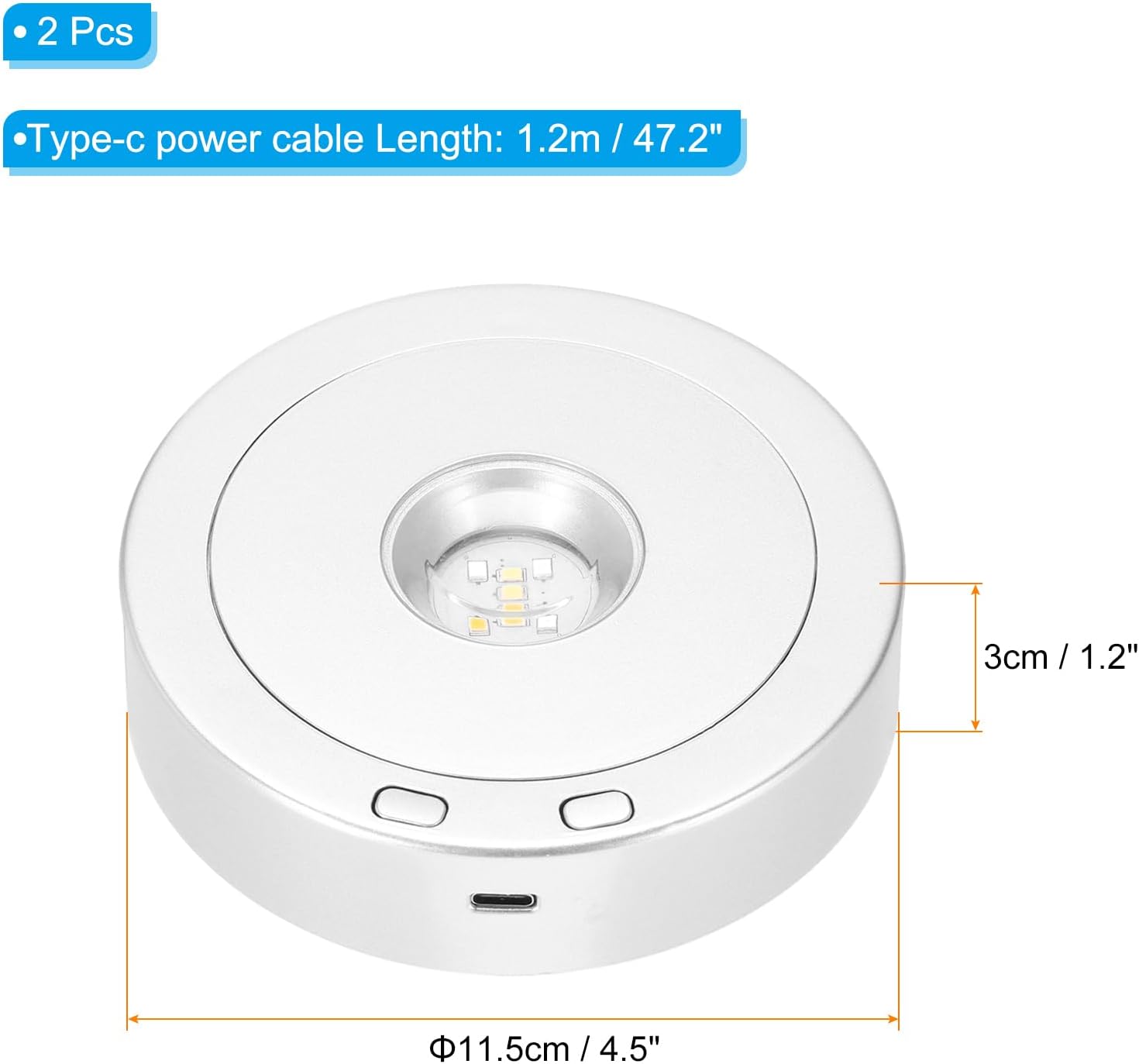 PATIKIL 45 x 35 Rotating Display Stand with LED Light