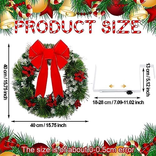 Hotop 2 Pcs Christmas Headstone Wreath Hanger Set