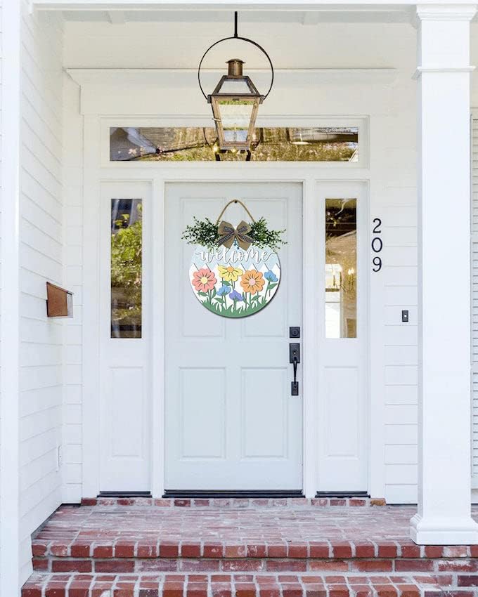 Welcome Wooden Front Door Sign 11 Inches