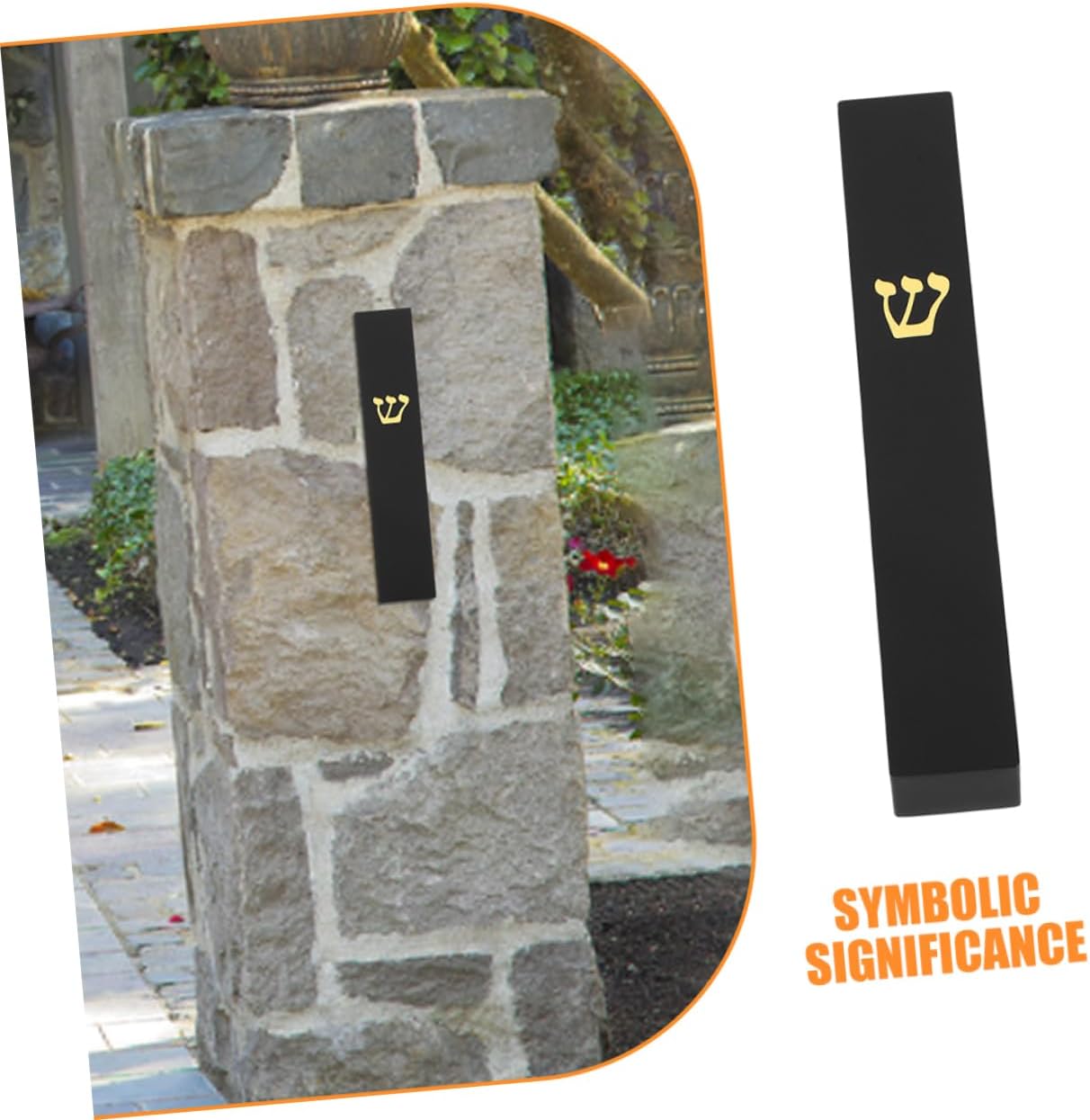 2Pcs Resin Mezuzah Decor with Scroll for Home Blessing