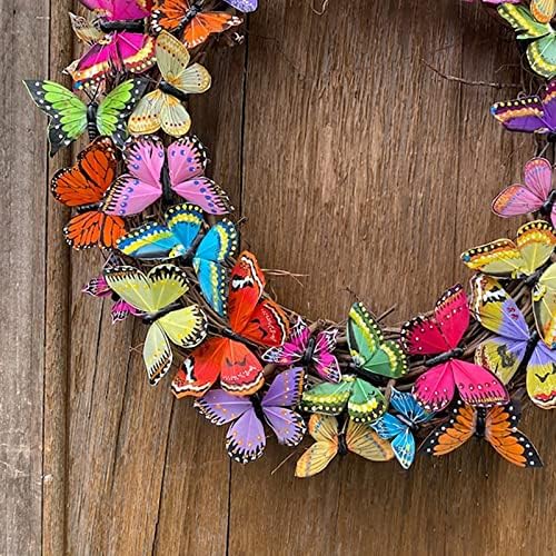 Butterfly Front Door Wreath with Artificial Tulips