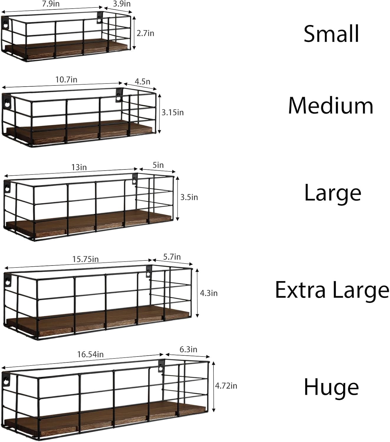 Fixwal Floating Shelves Set for Wall Storage