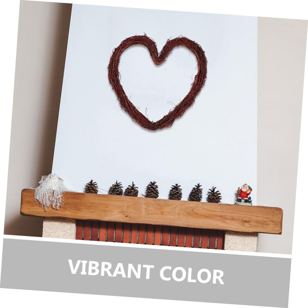 Heart Shaped Rattan Wreath Frame DIY Hanging Decor