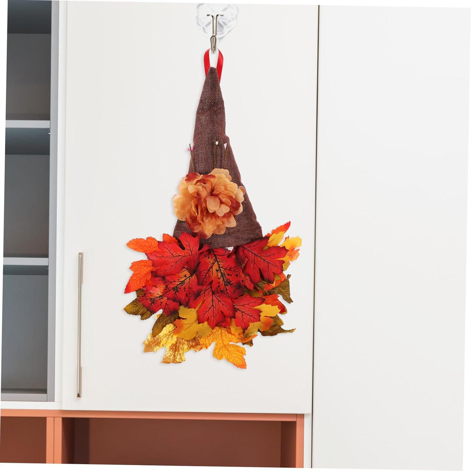 Front Door Autumn Wreath with Gnome Design