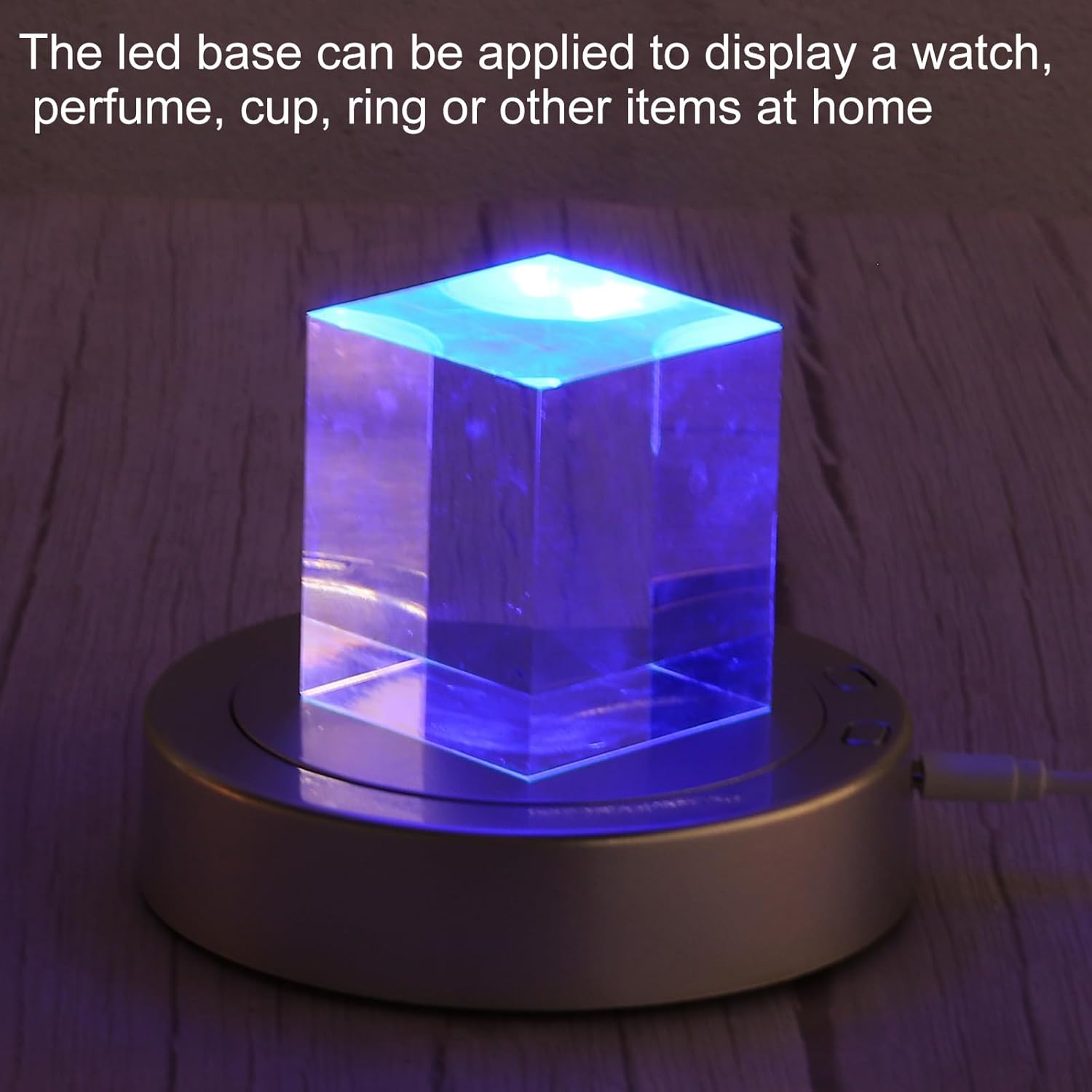 PATIKIL 45 x 35 Rotating Display Stand with LED Light