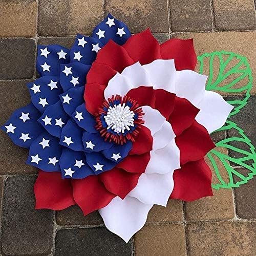 Patriotic Red White Blue Wreath for Front Door