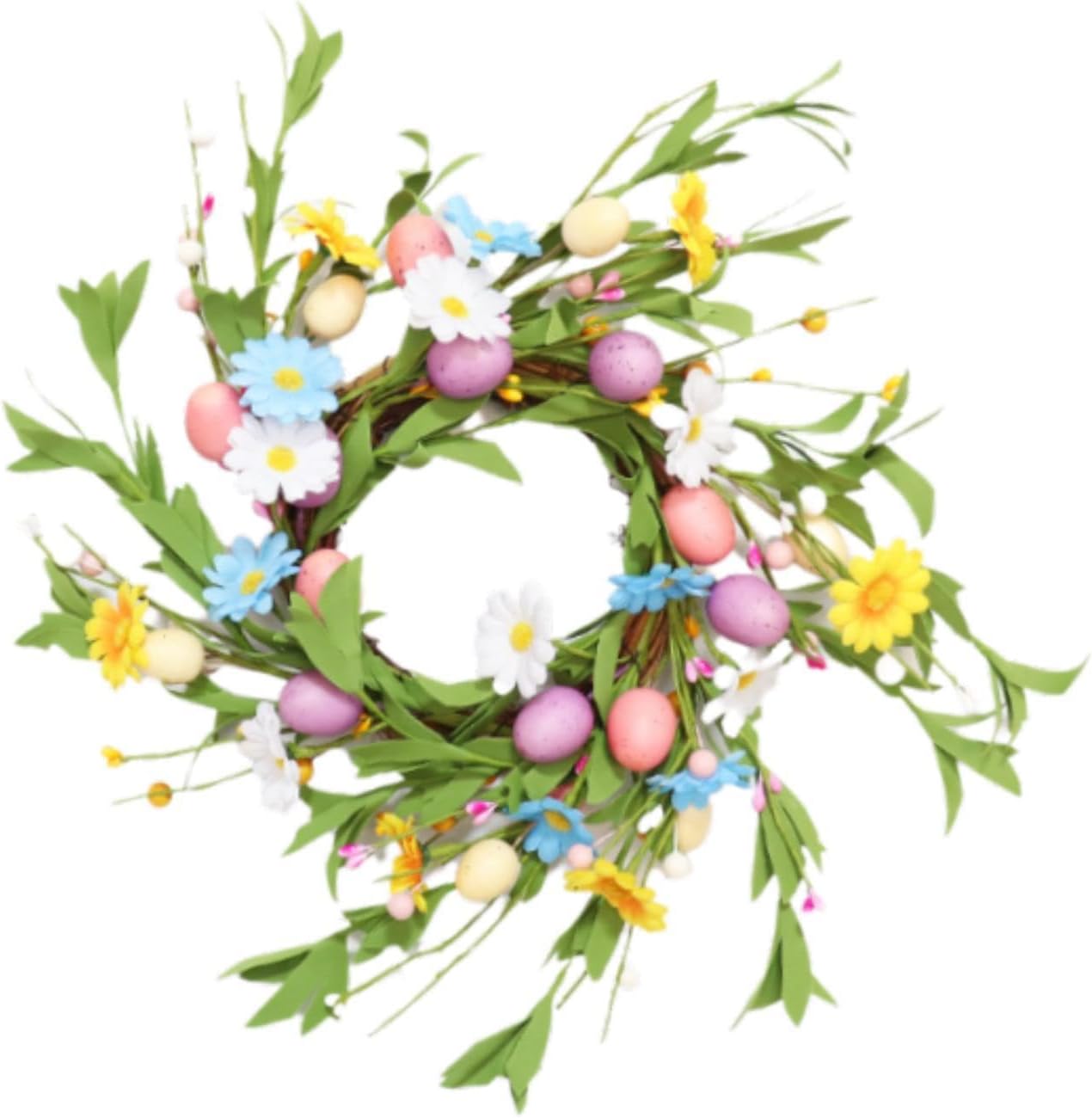 Easter Egg Wreath Display Backdrop for Front Door Garden 12 Inch