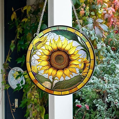 MATIHAY Sunflower Acrylic Window Hanging Wall Decor