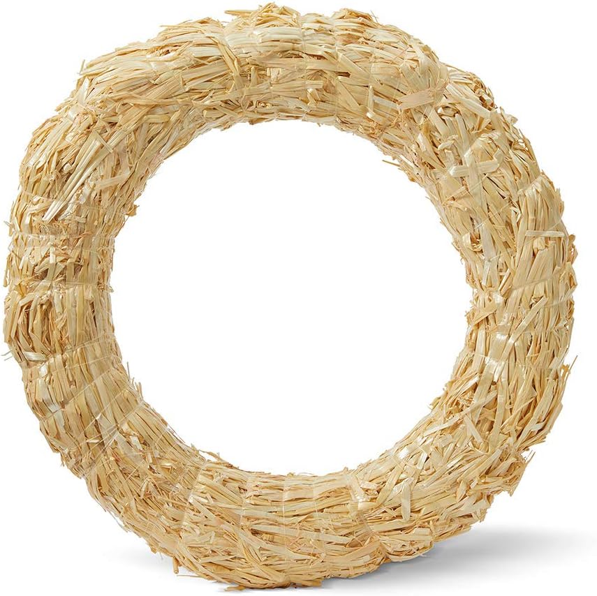 FloraCraft 12 Inch Natural Straw Wreath