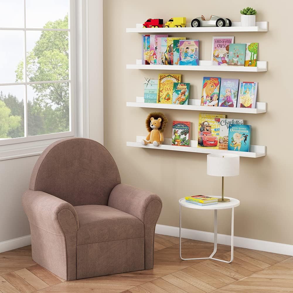 Forbena White Floating Shelves 36 Inches 4-Pack