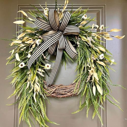 Artificial Summer Wreath with Tulips and Greenery