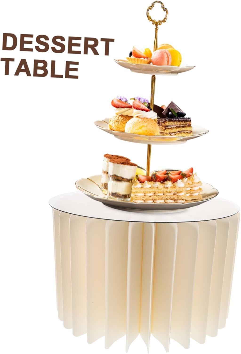 Folding Cardboard Vase Stand for Engagement Party Decor