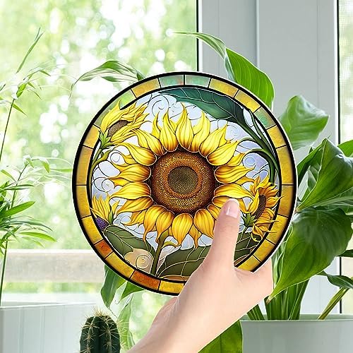 MATIHAY Sunflower Acrylic Window Hanging Wall Decor