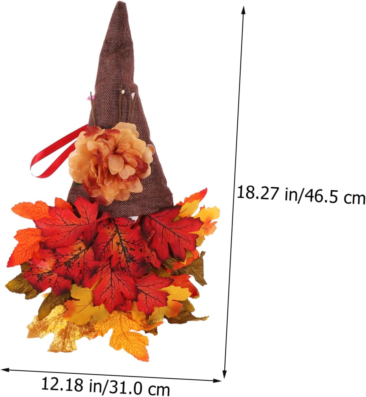 Front Door Autumn Wreath with Gnome Design