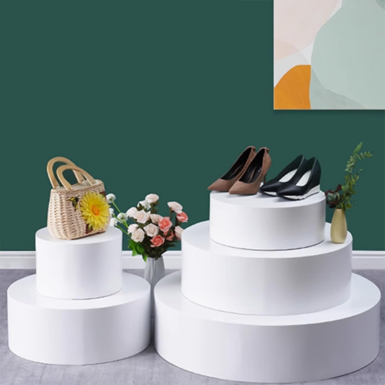 Round Display Pedestal Stand for Home Store