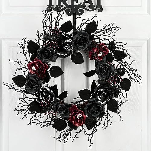 National Tree Company Artificial Spooky Wreath 22 Inches