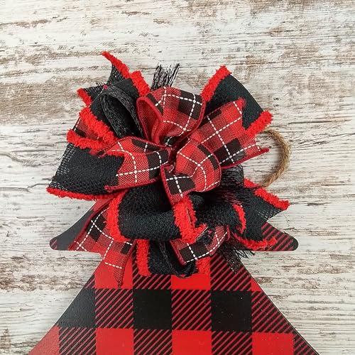 18 Inch Monogram Door Hanger with Red-Black Bow