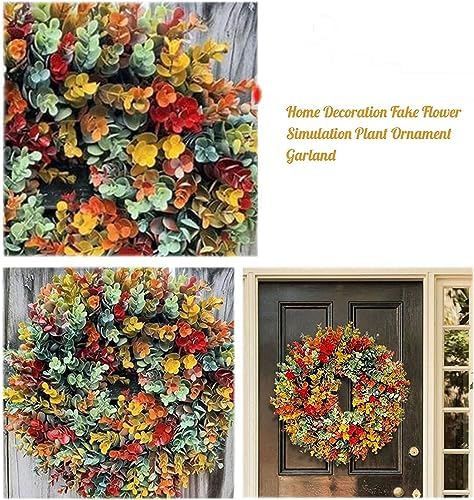 Farmhouse Autumn Wreath with Eucalyptus and Harvest Accents