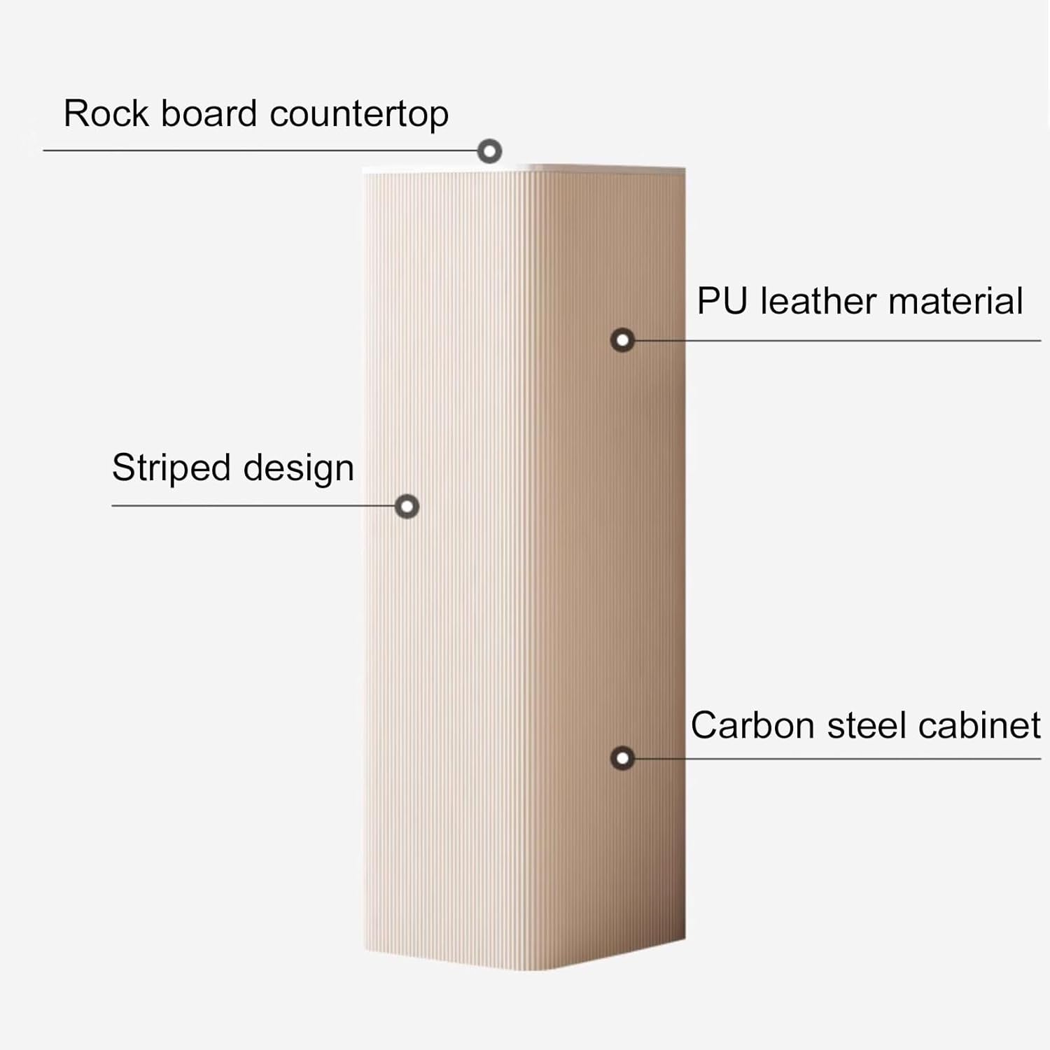 Cube Pedestal Display Stand Black 30x30x100cm