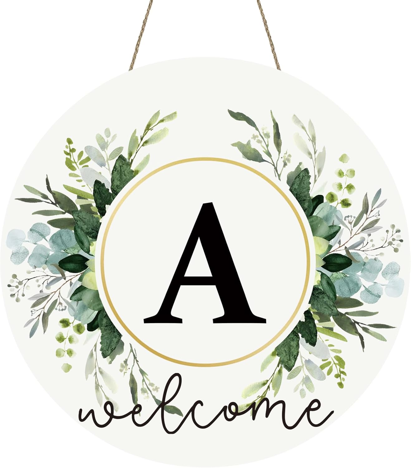 Monogram Letter A Wreath for Front Door Decor