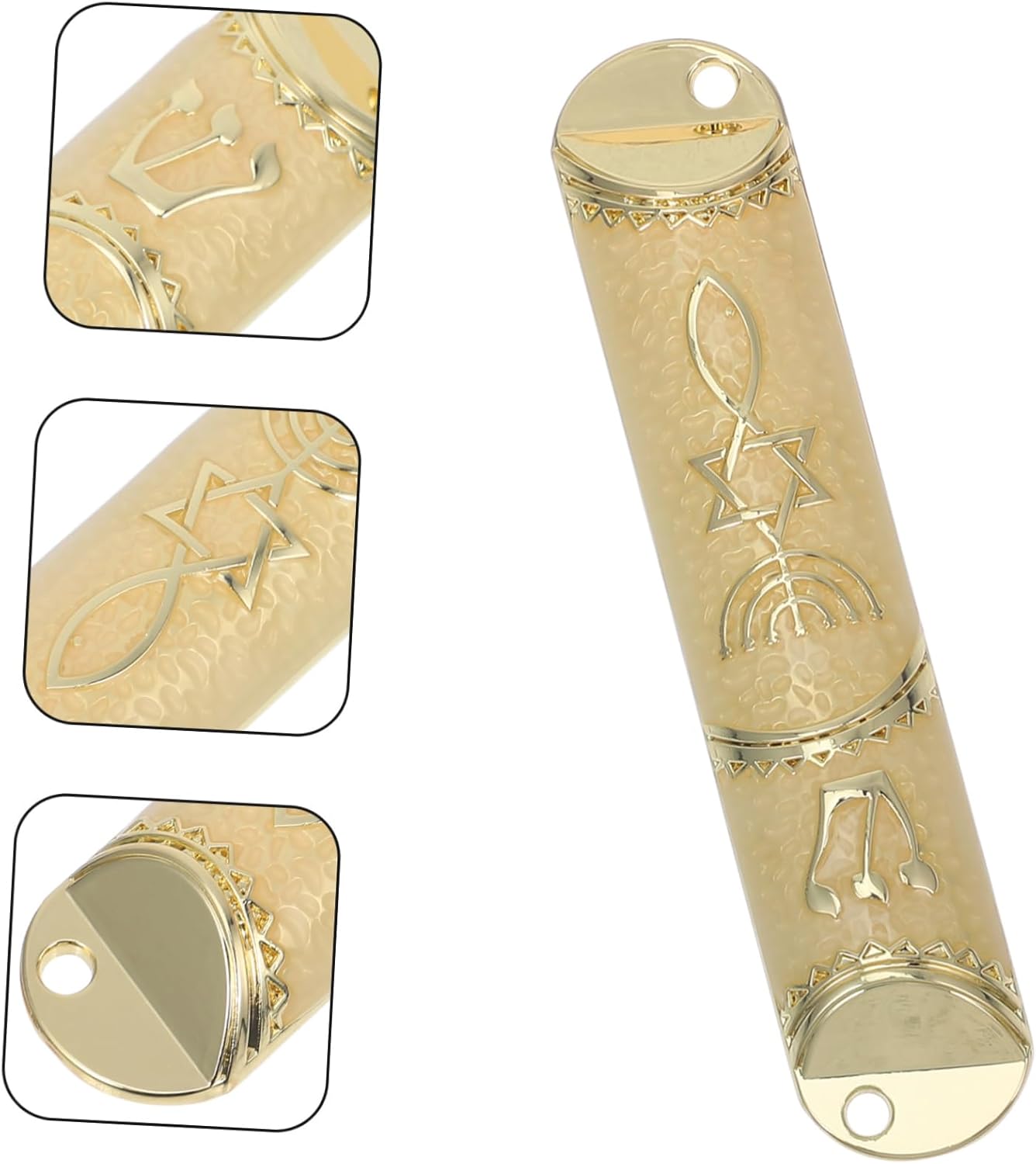 Metal Mezuzah with Scroll for Home Door Decor