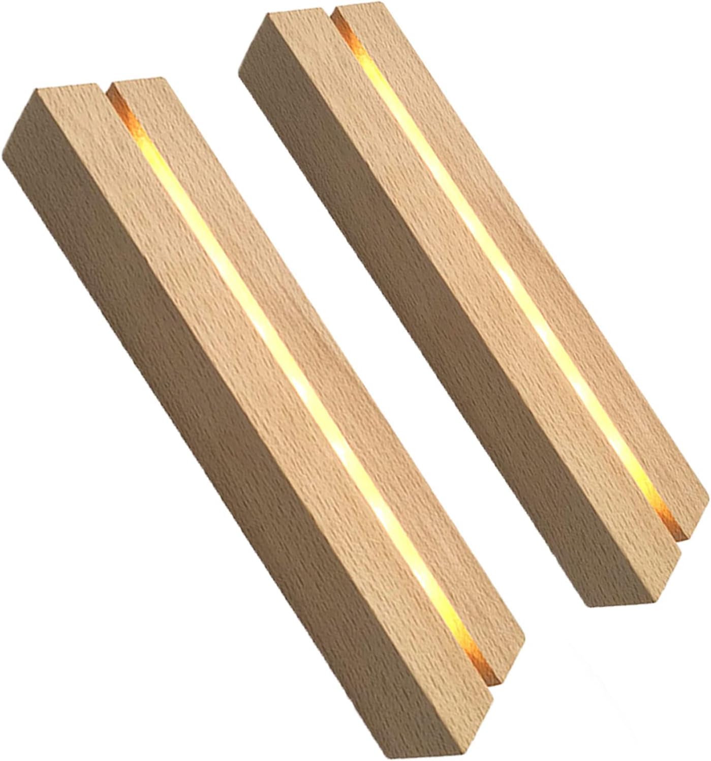 CDIYTOOL Wooden Rectangle Display Pedestal With LED Lights