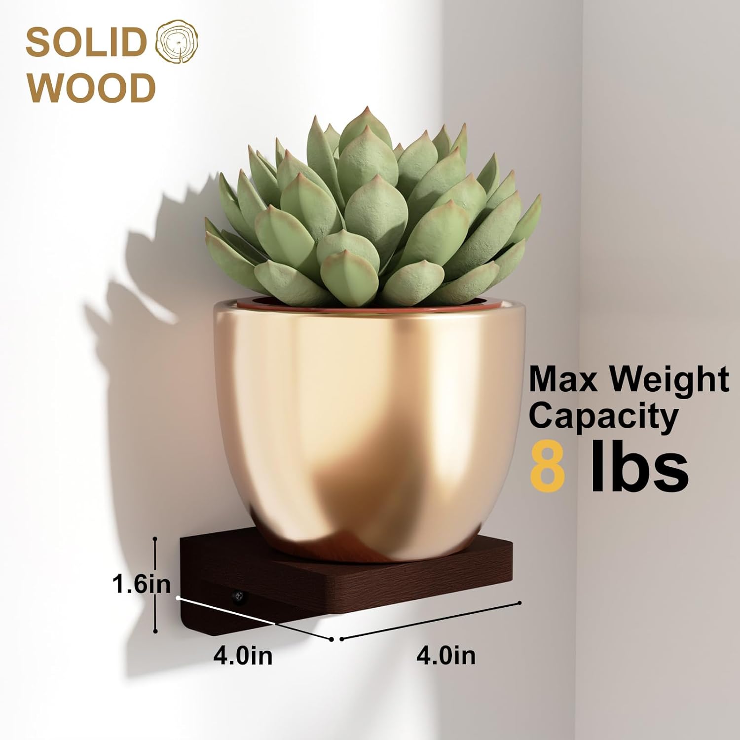 SRIWATANA 4-Pack Mini Floating Shelves for Home Decor