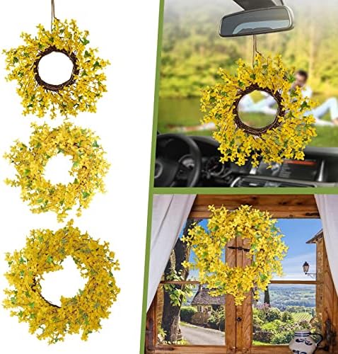 Yellow Sunflower Bee Wreath Front Door Decor