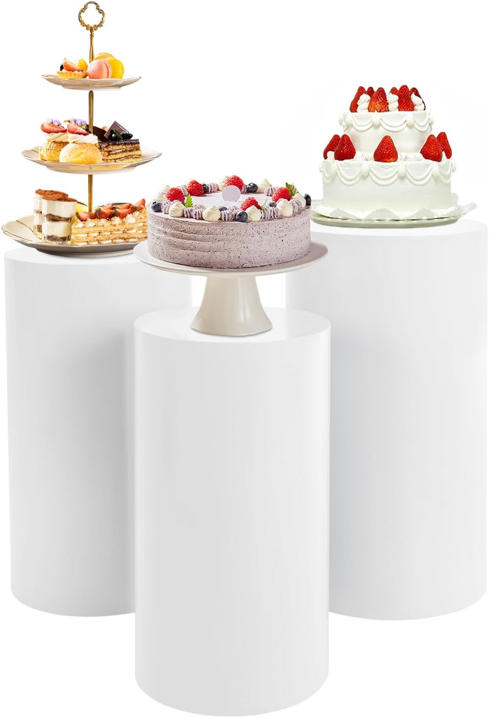 3Pcs Cylinder Stands for Party Decor
