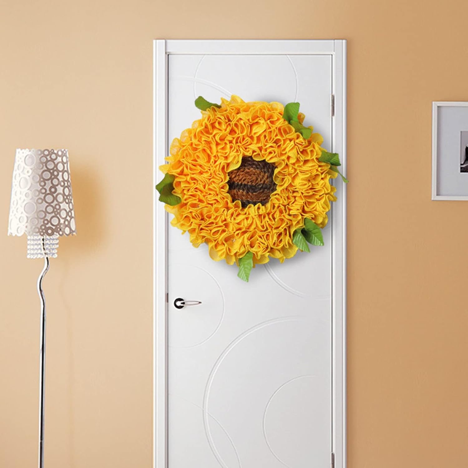 Sunflower Door Sign Summer Wreath Hanger