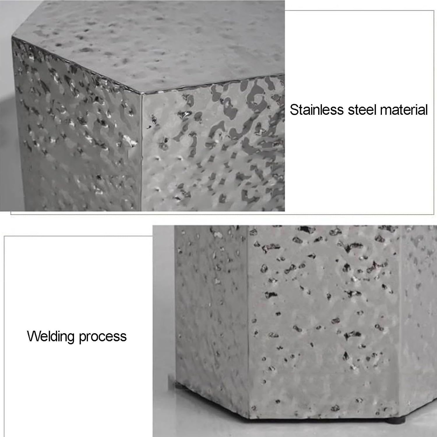 Stainless Steel Cube Display Stand Black A 30x30x80cm