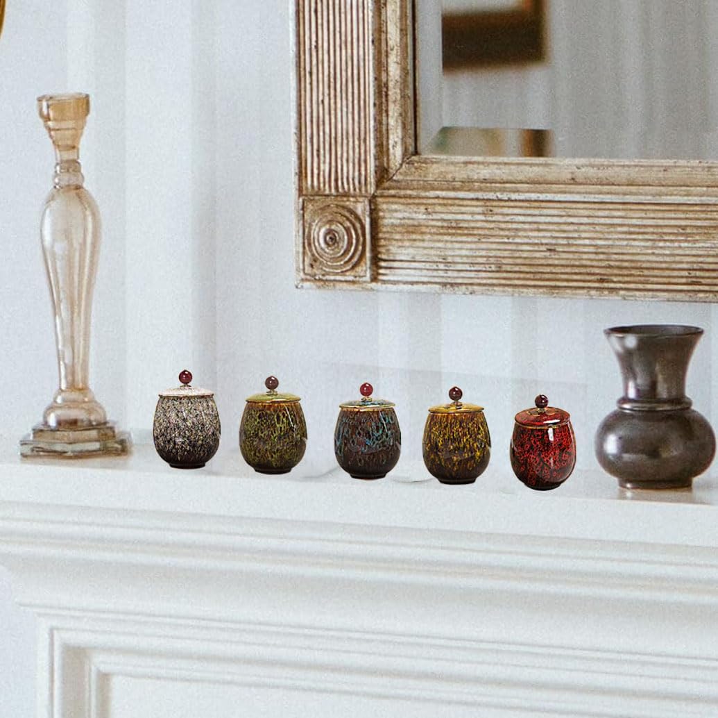 Red Small Ceramic Urn for Human Female Remains