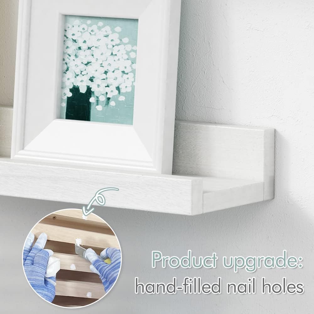 Forbena White Floating Shelves 36 Inches 4-Pack