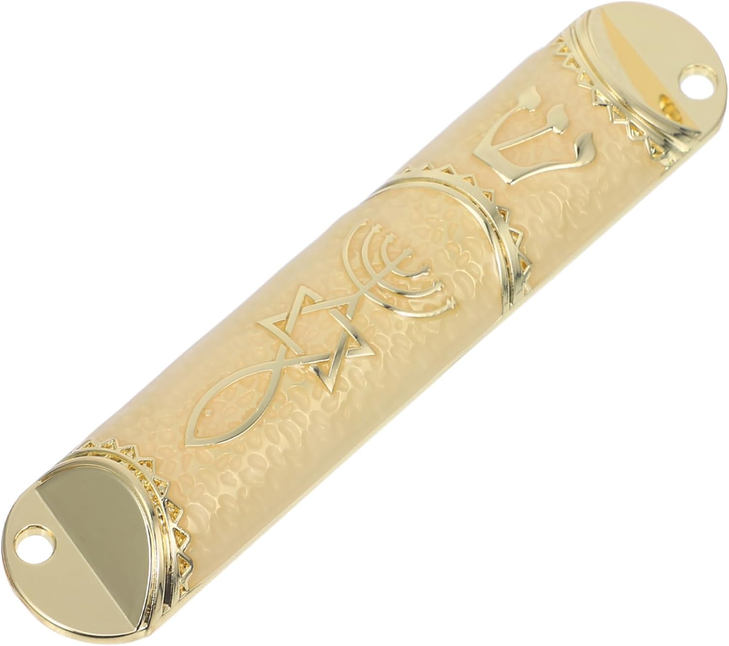 Garneck Religious Mezuzah Door Deco Metal Scroll Plaque