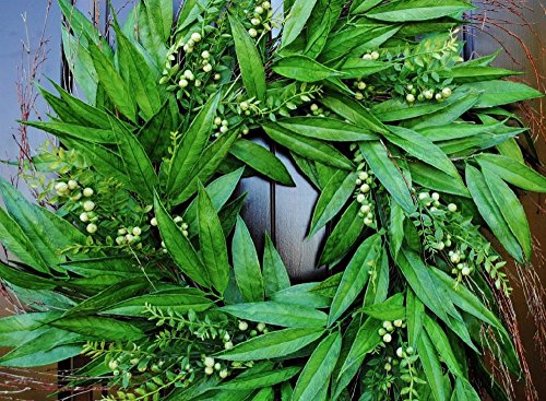 XLarge Bay Leaf Wreath for Front Door Decor