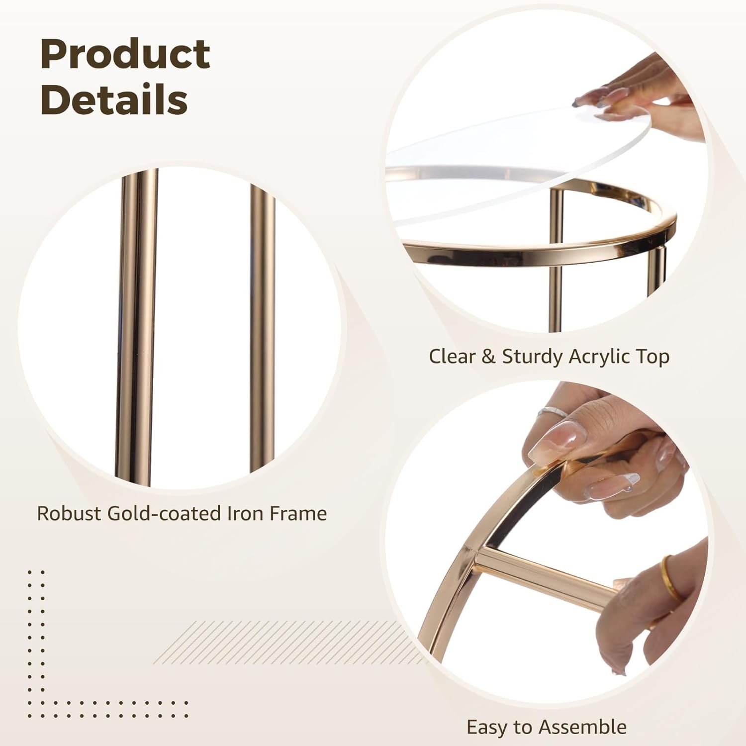 Homaisson 3pcs Metal Cylinder Pedestal Stand for Party