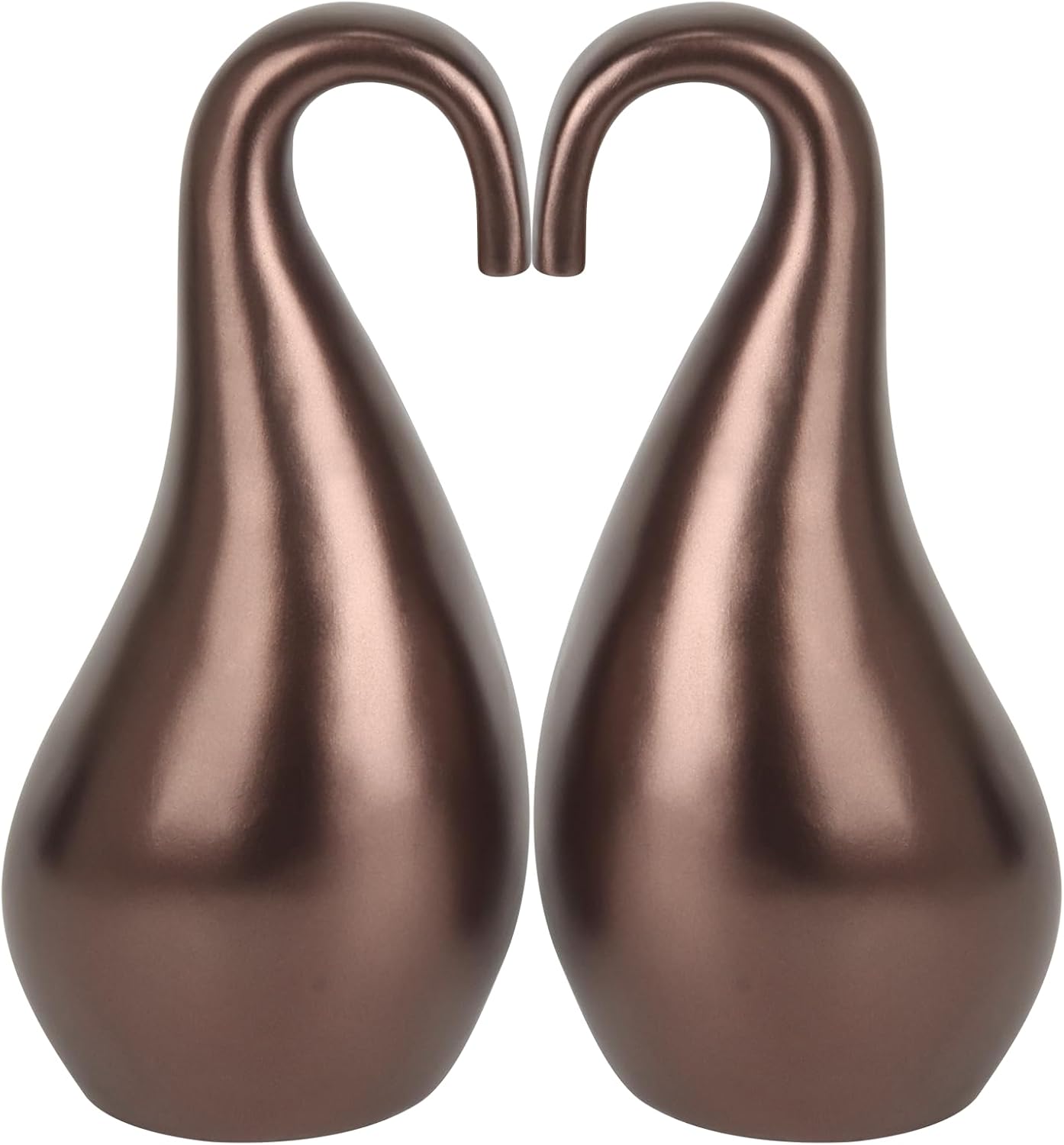 Double Urns for Human Ashes Swan and Heart Design