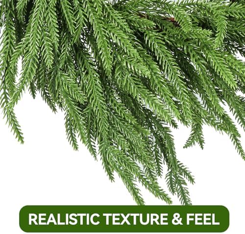 ENVEN 24 Inch Norfolk Pine Artificial Wreath