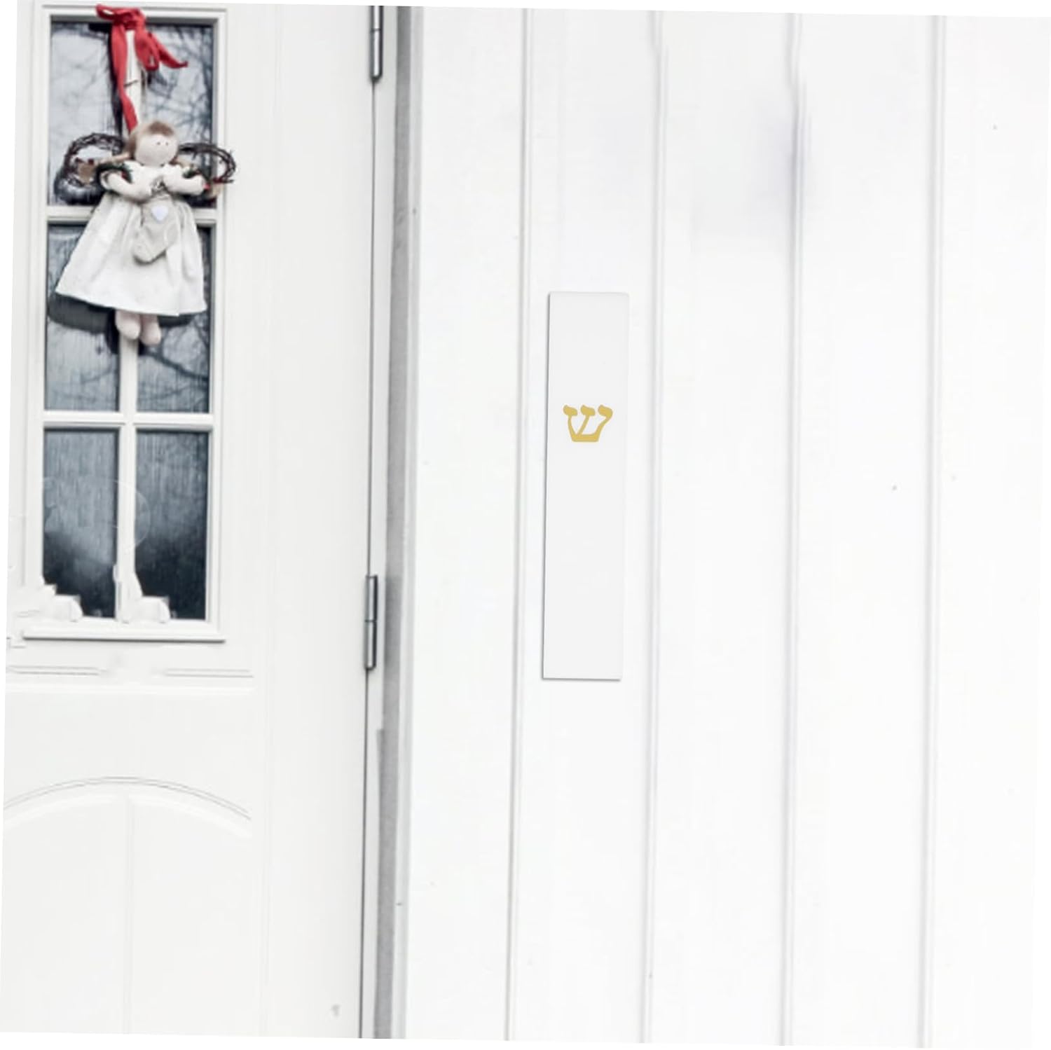LIFKOME White Frame Resin Mezuzah Door Decor
